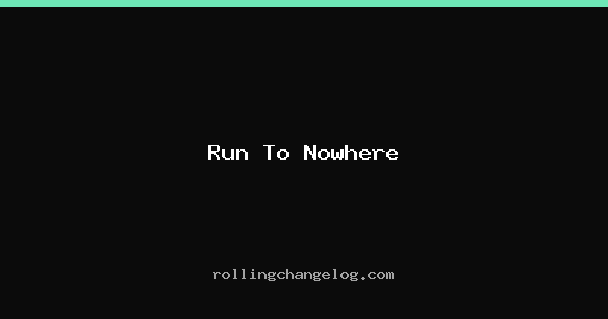 Run To Nowhere cover