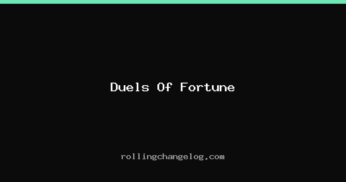 Duels Of Fortune cover