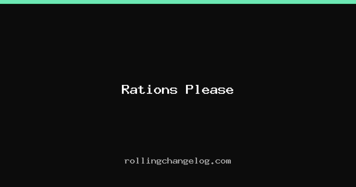 Rations Please cover