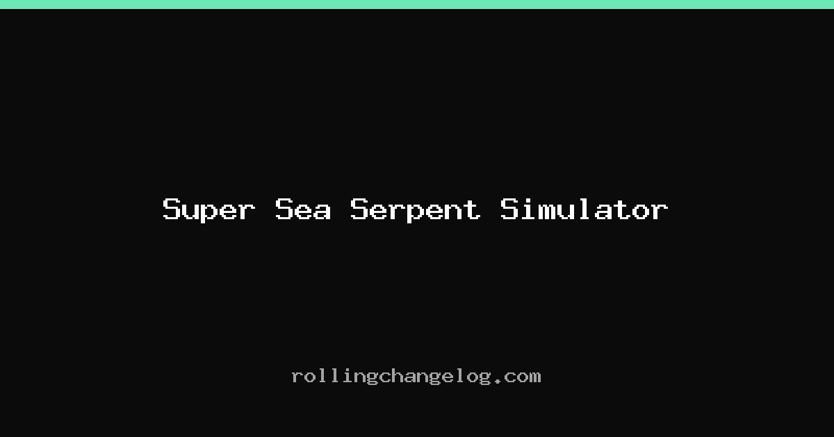 Super Sea Serpent Simulator cover