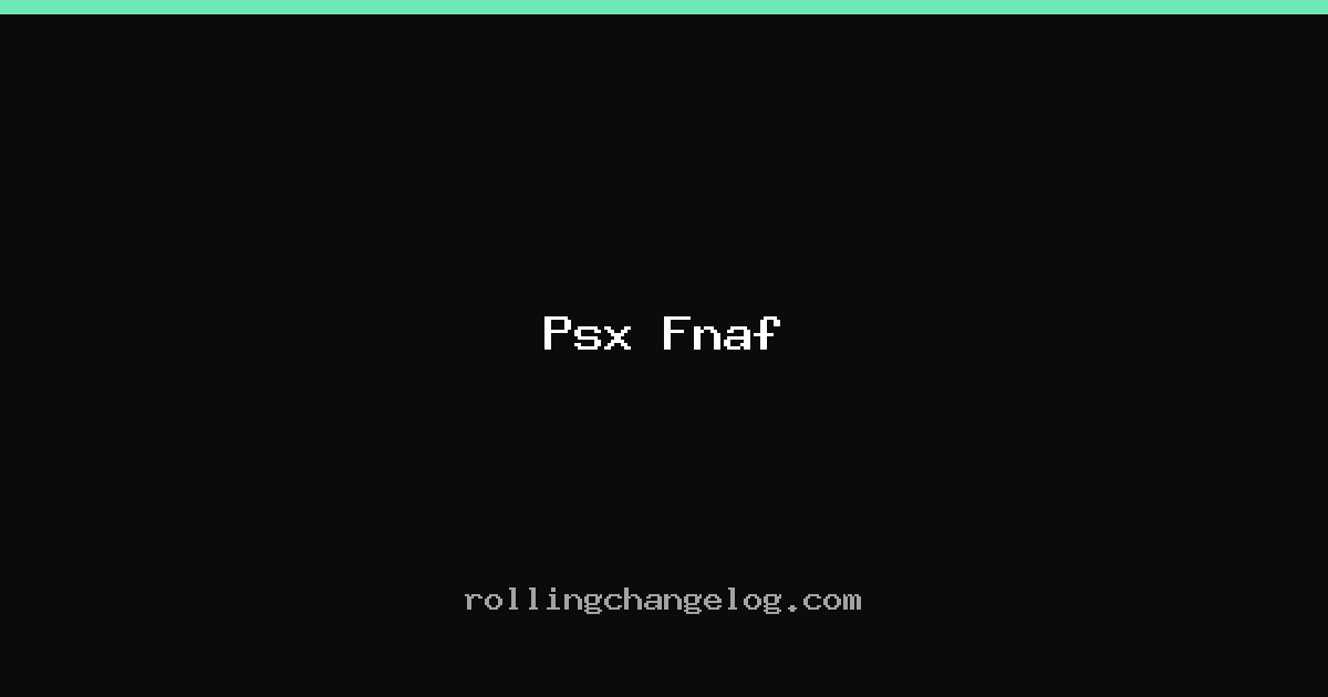 Psx Fnaf cover