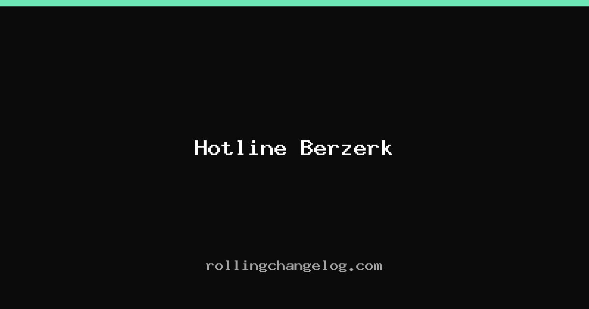 Hotline Berzerk cover