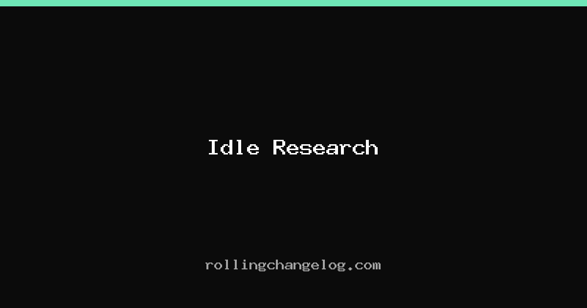 Idle Research cover