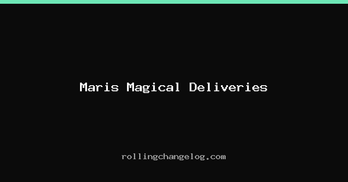 Maris Magical Deliveries cover