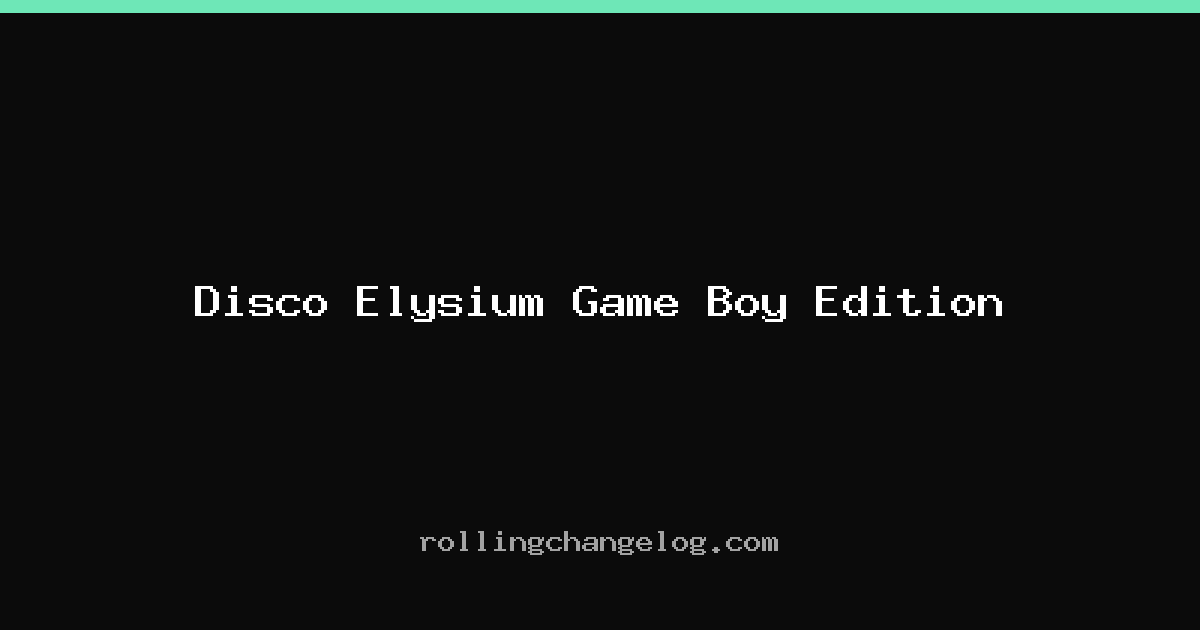 Disco Elysium Game Boy Edition cover