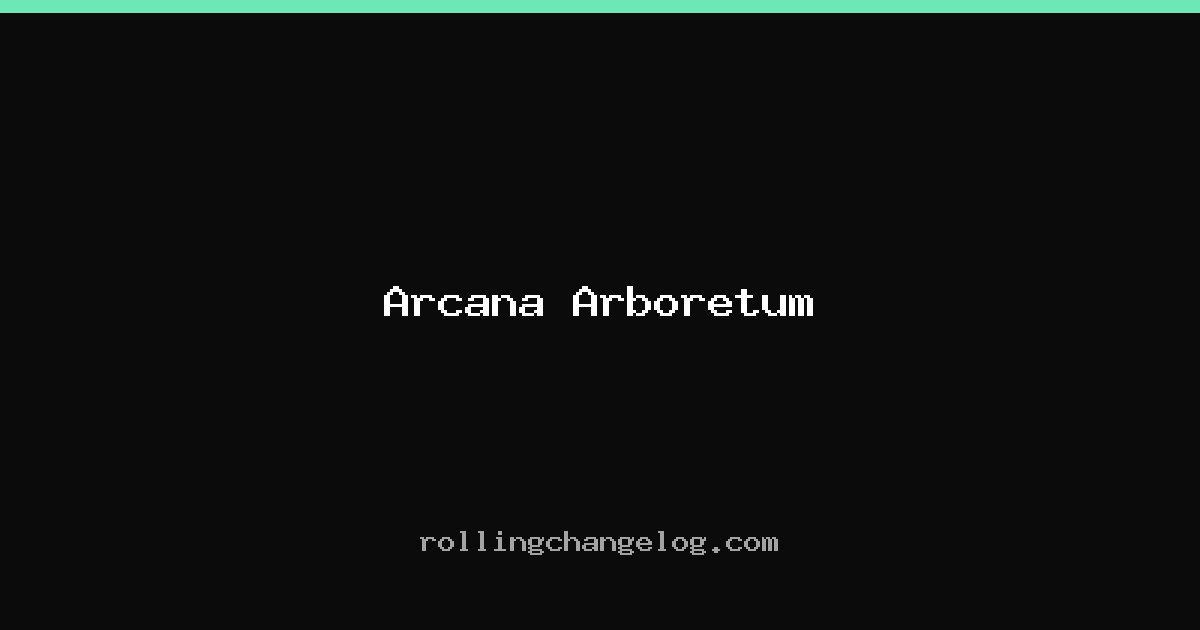 Arcana Arboretum cover