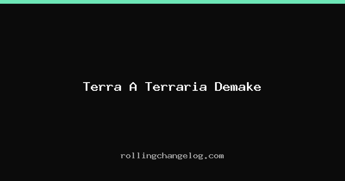 Terra A Terraria Demake cover