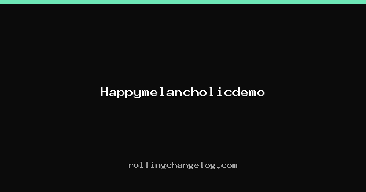 Happymelancholicdemo cover