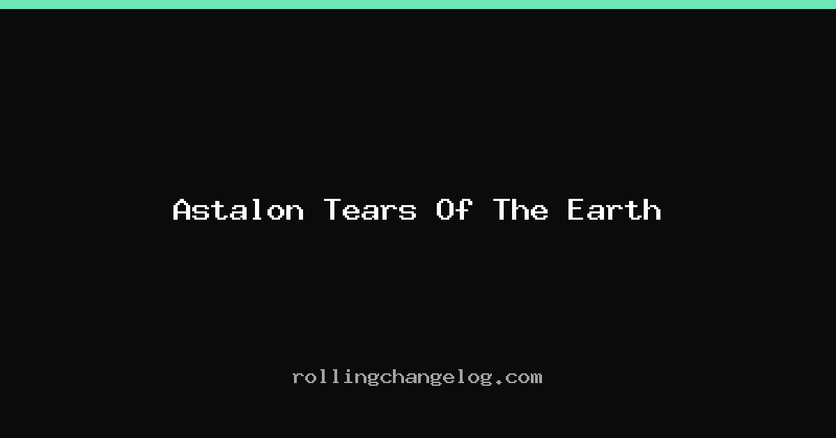 Astalon Tears Of The Earth cover
