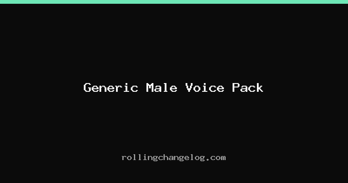 Generic Male Voice Pack cover