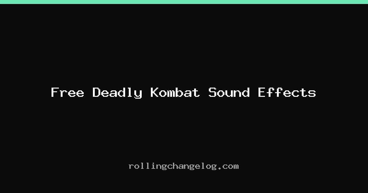 Free Deadly Kombat Sound Effects cover