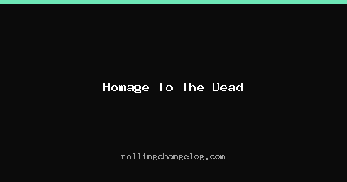 Homage To The Dead cover