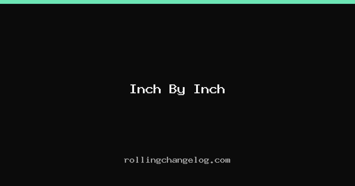 Inch By Inch cover