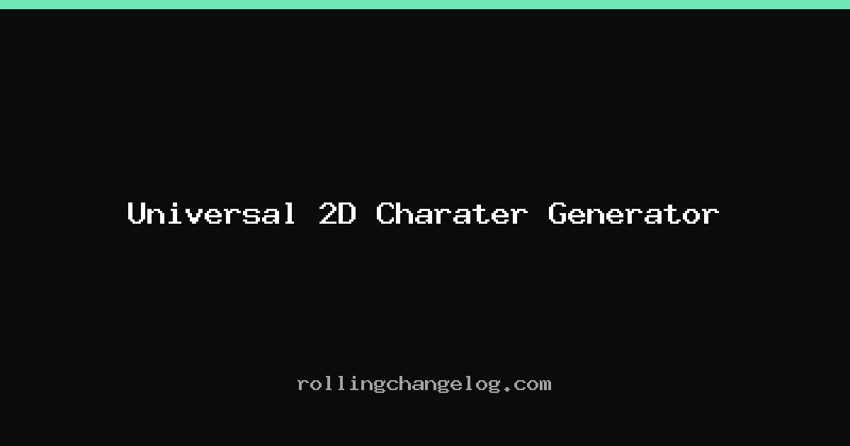 Universal 2D Charater Generator cover