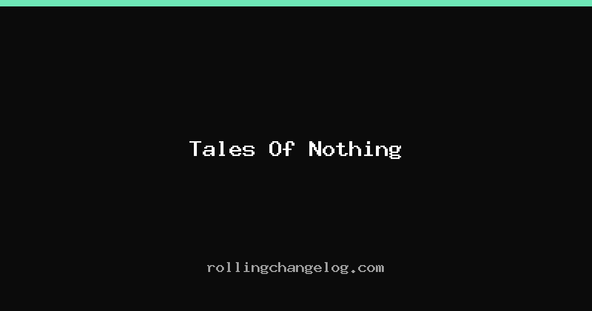 Tales Of Nothing cover
