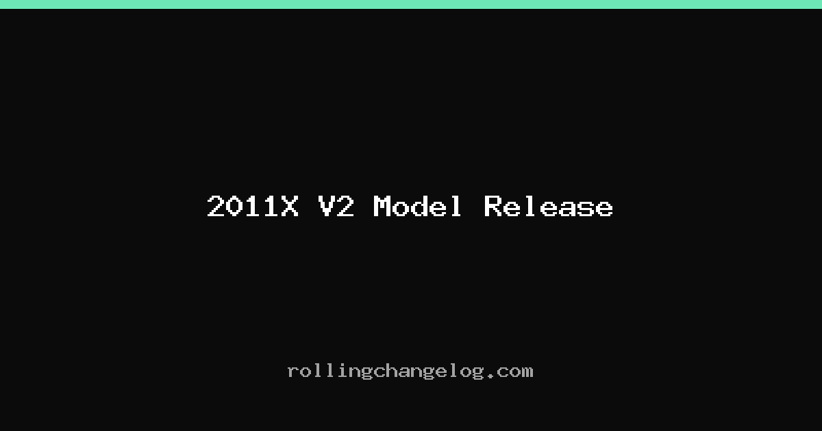 2011X V2 Model Release cover