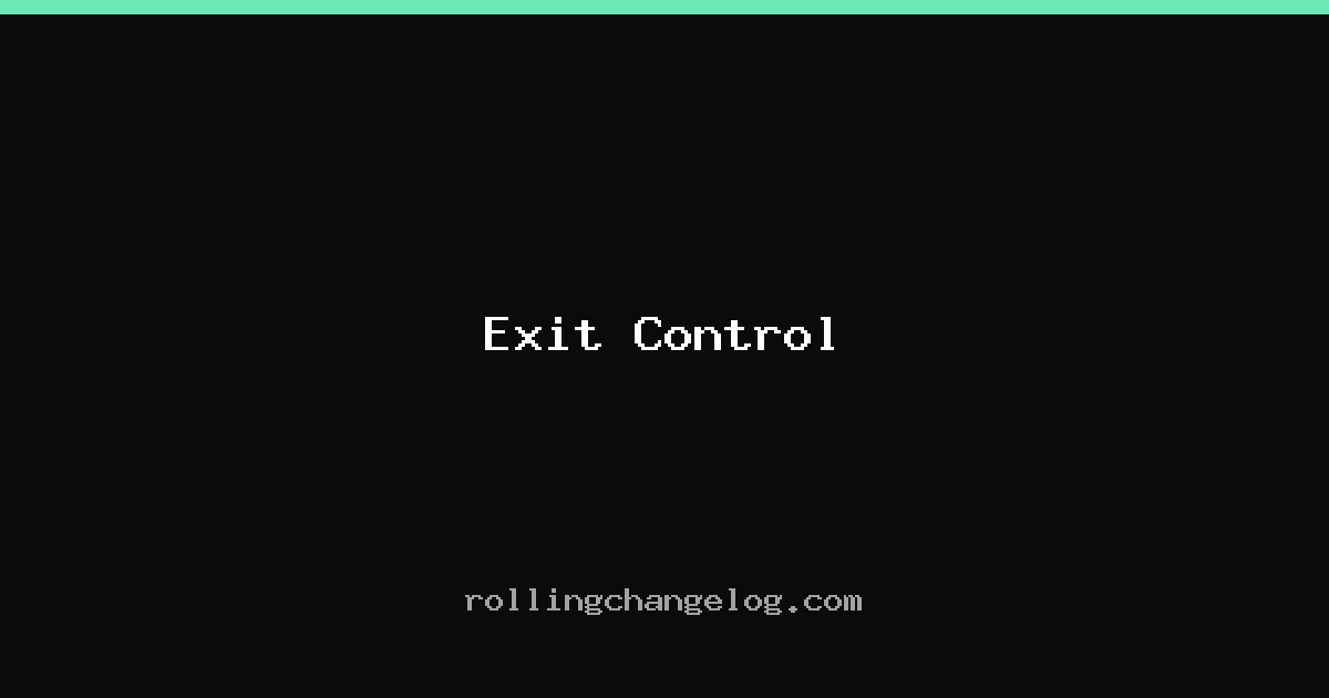 Exit Control cover