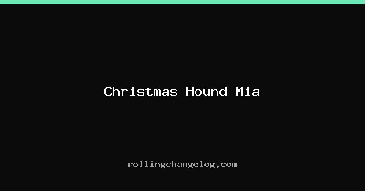 Christmas Hound Mia cover