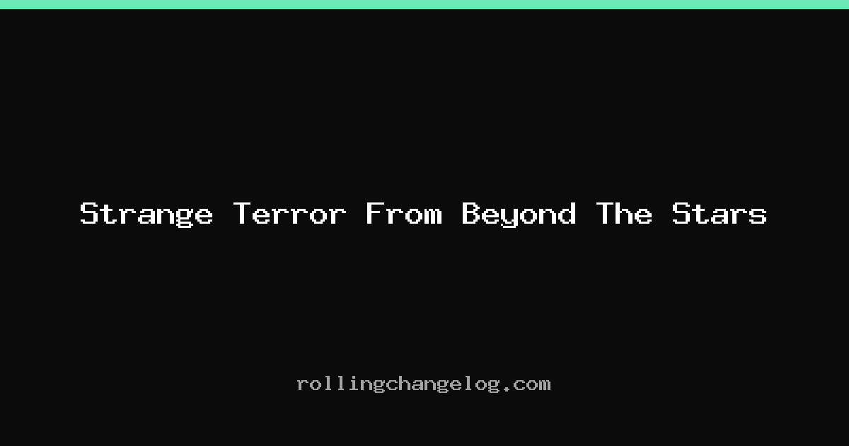Strange Terror From Beyond The Stars cover