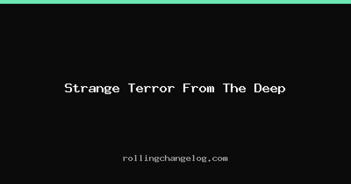Strange Terror From The Deep cover