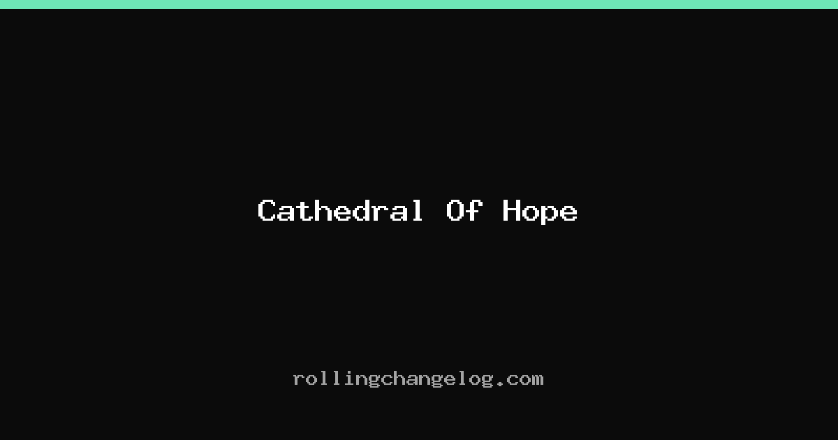 Cathedral Of Hope cover