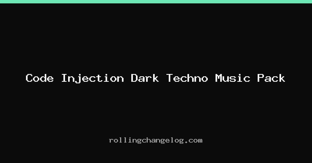 Code Injection Dark Techno Music Pack cover