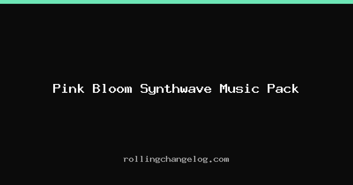 Pink Bloom Synthwave Music Pack cover