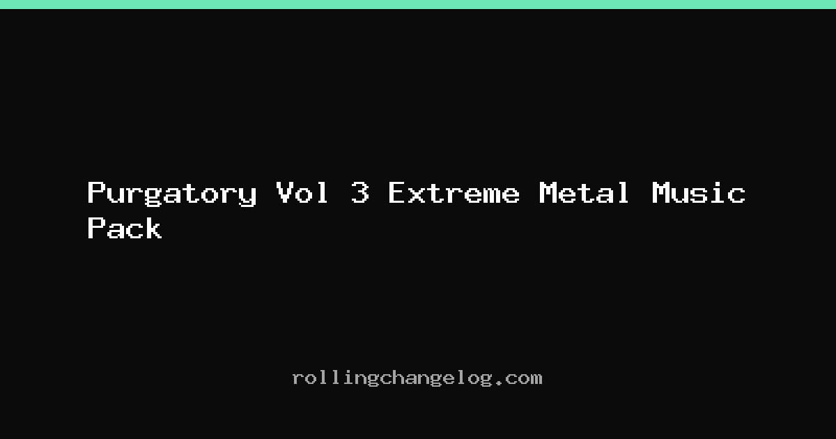 Purgatory Vol 3 Extreme Metal Music Pack cover