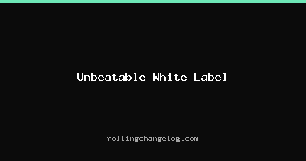 Unbeatable White Label cover