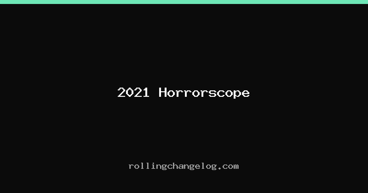 2021 Horrorscope cover