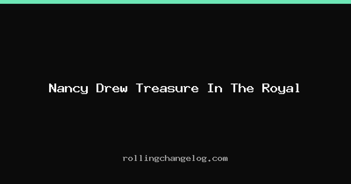 Nancy Drew Treasure In The Royal cover