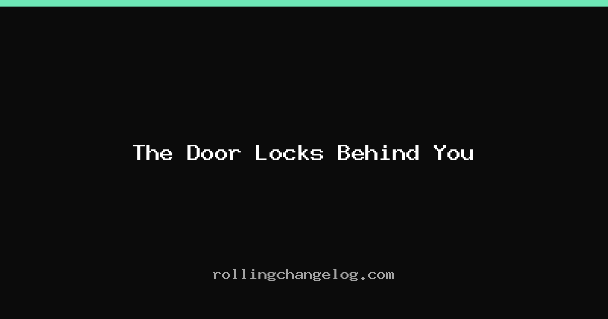 The Door Locks Behind You cover