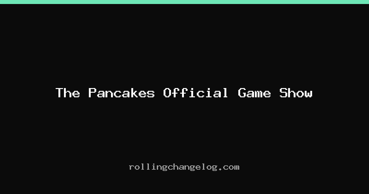 The Pancakes Official Game Show cover