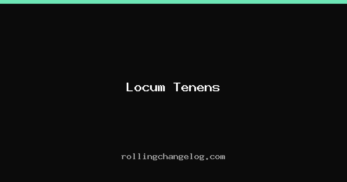 Locum Tenens cover