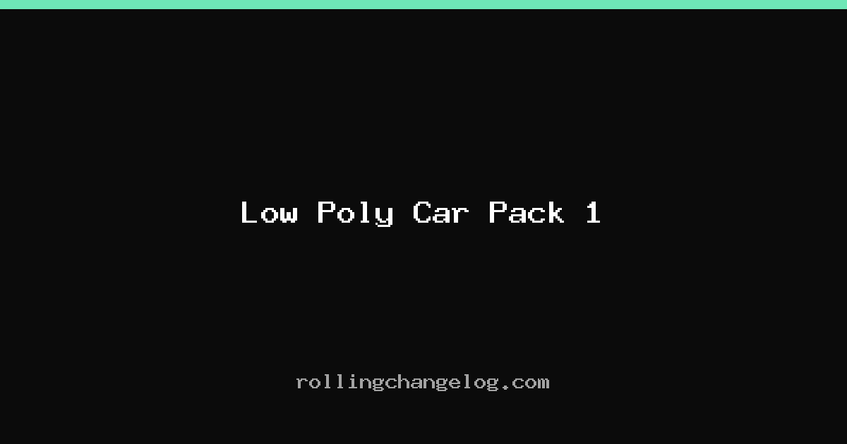 Low Poly Car Pack 1 cover