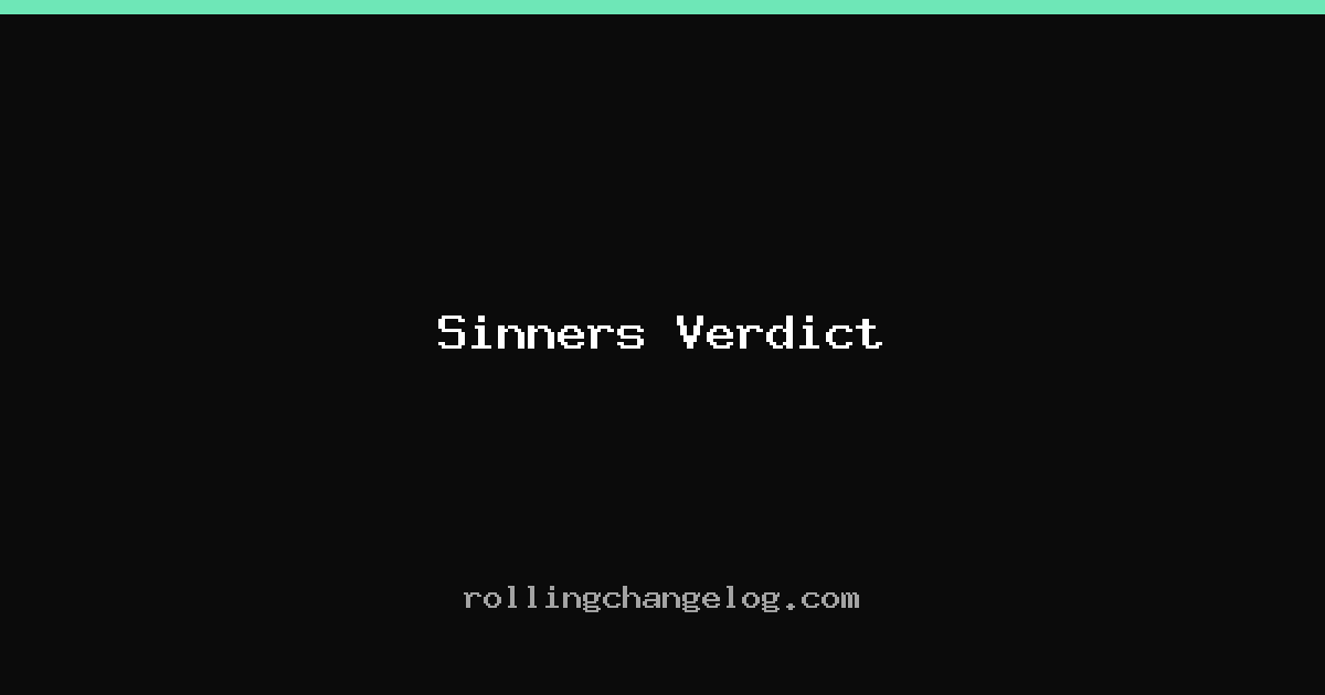 Sinners Verdict cover