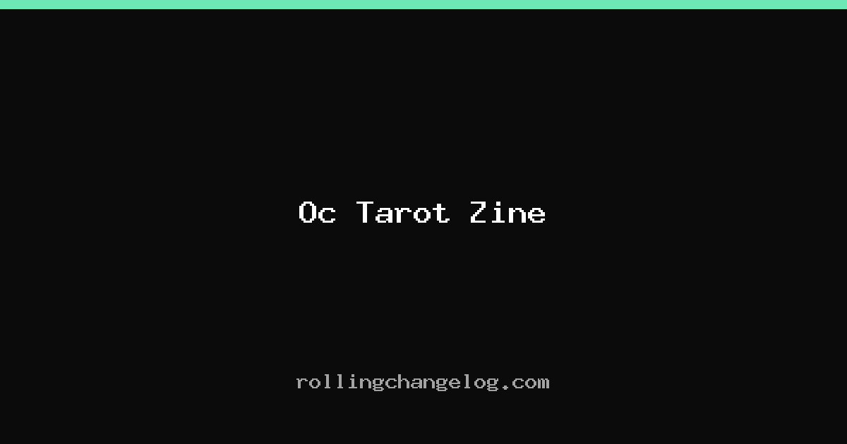 Oc Tarot Zine cover