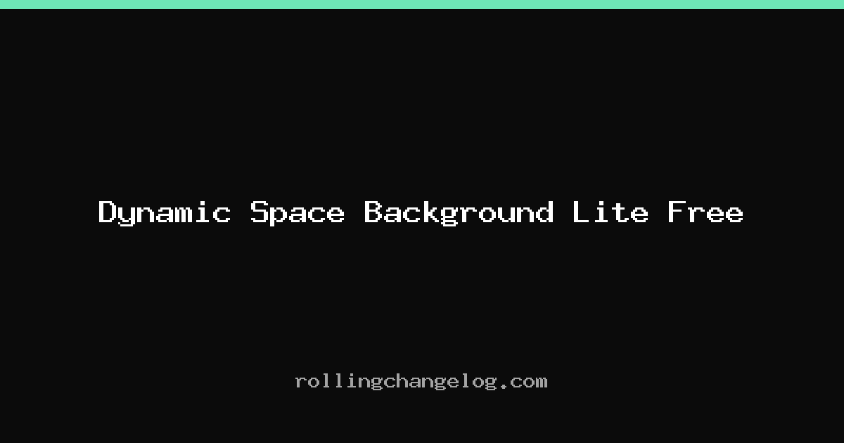 Dynamic Space Background Lite Free cover
