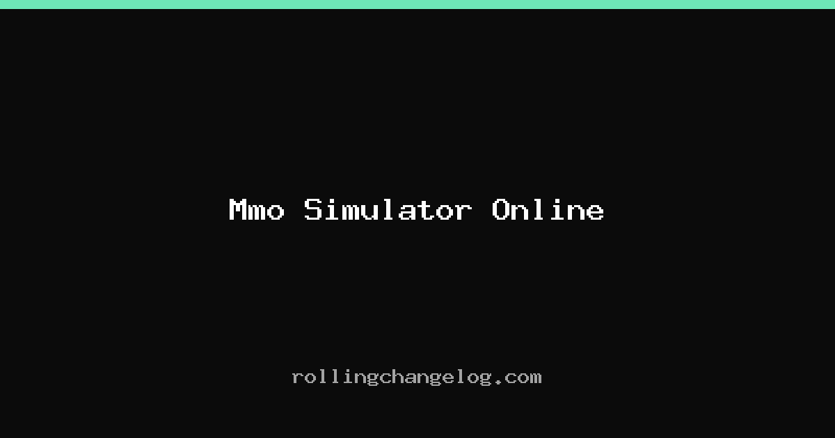 Mmo Simulator Online cover
