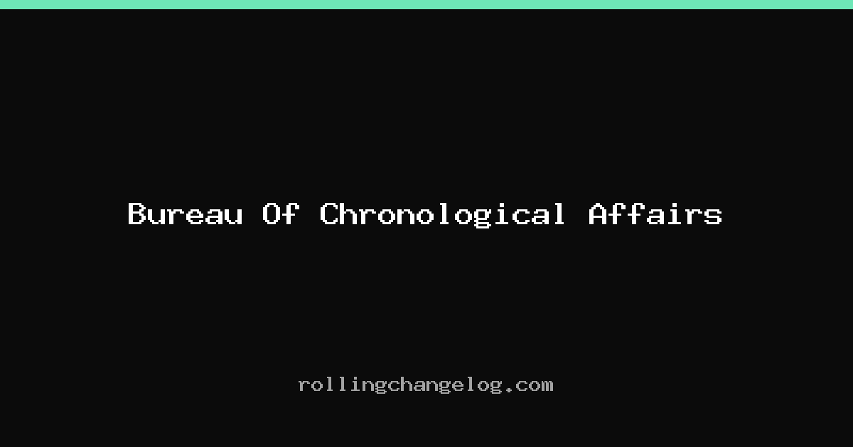 Bureau Of Chronological Affairs cover