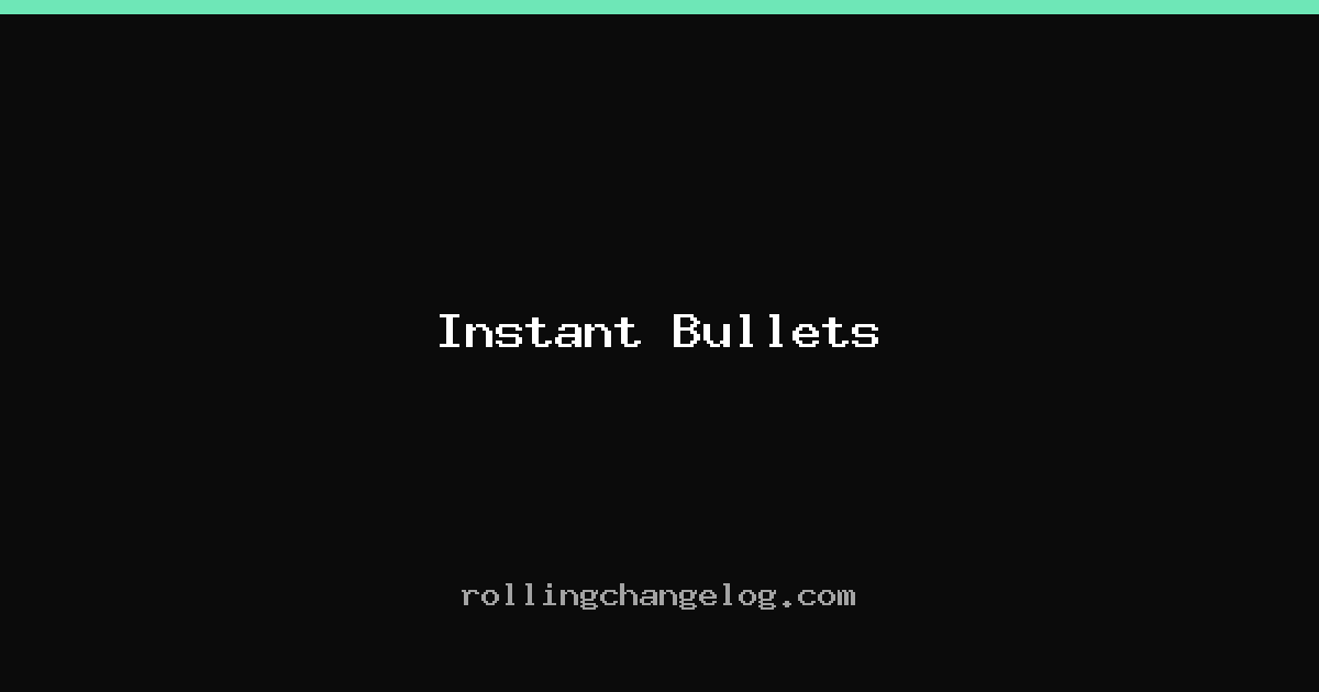 Instant Bullets cover