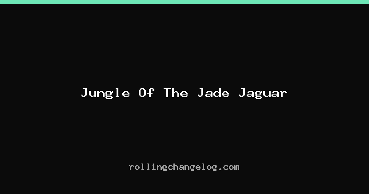 Jungle Of The Jade Jaguar cover