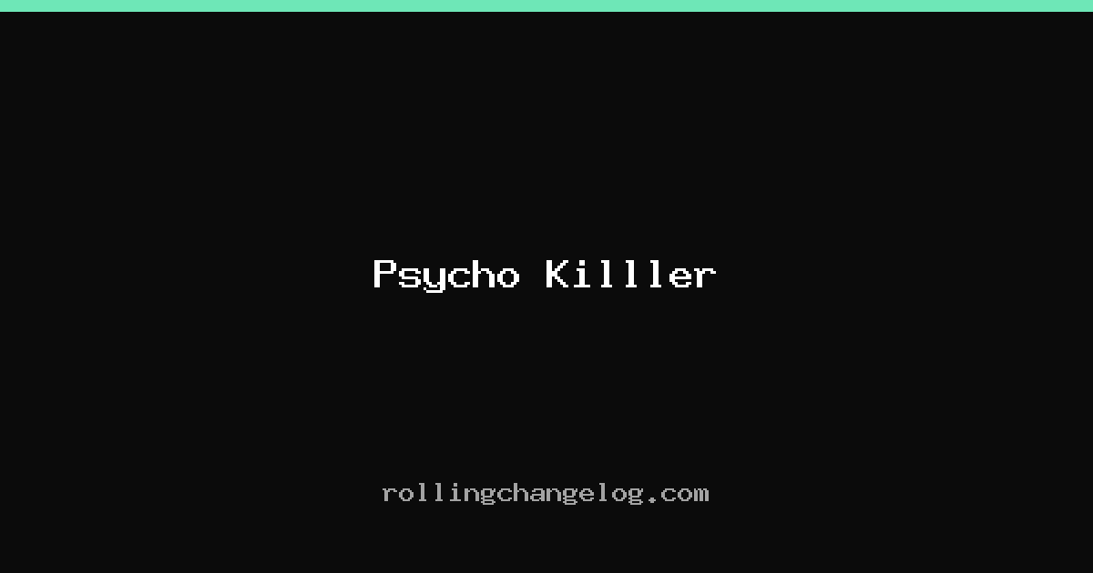 Psycho Killler cover