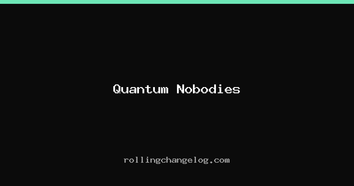 Quantum Nobodies cover