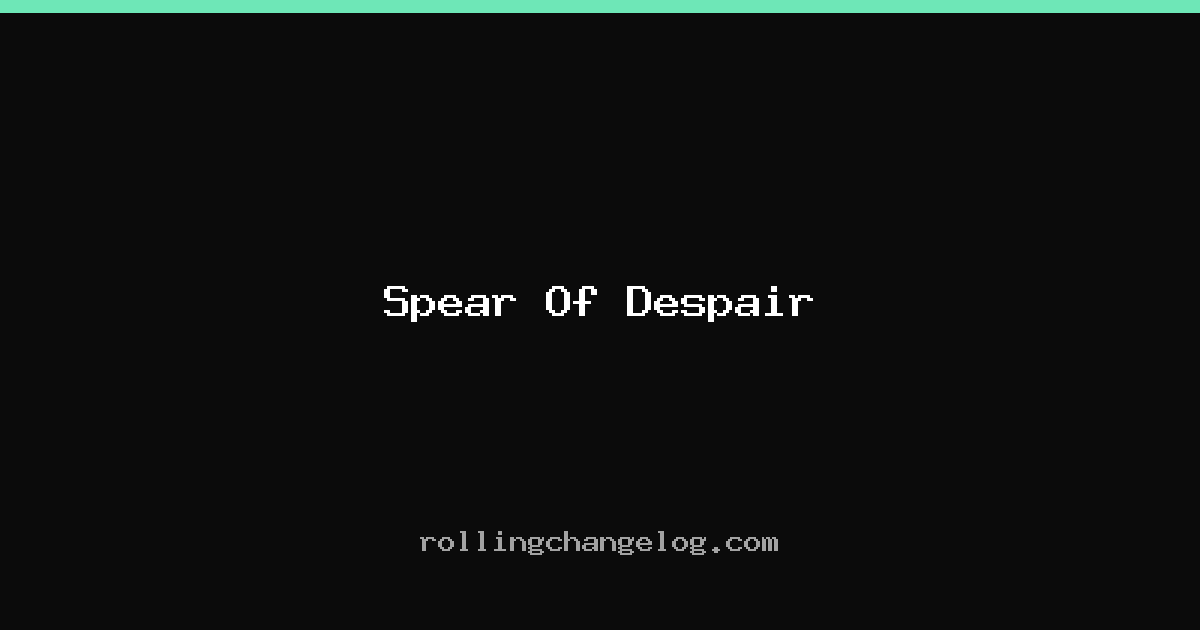 Spear Of Despair cover