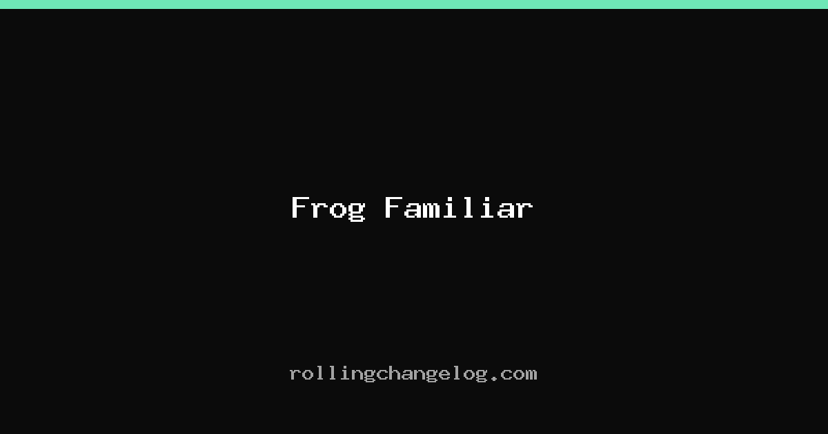 Frog Familiar cover