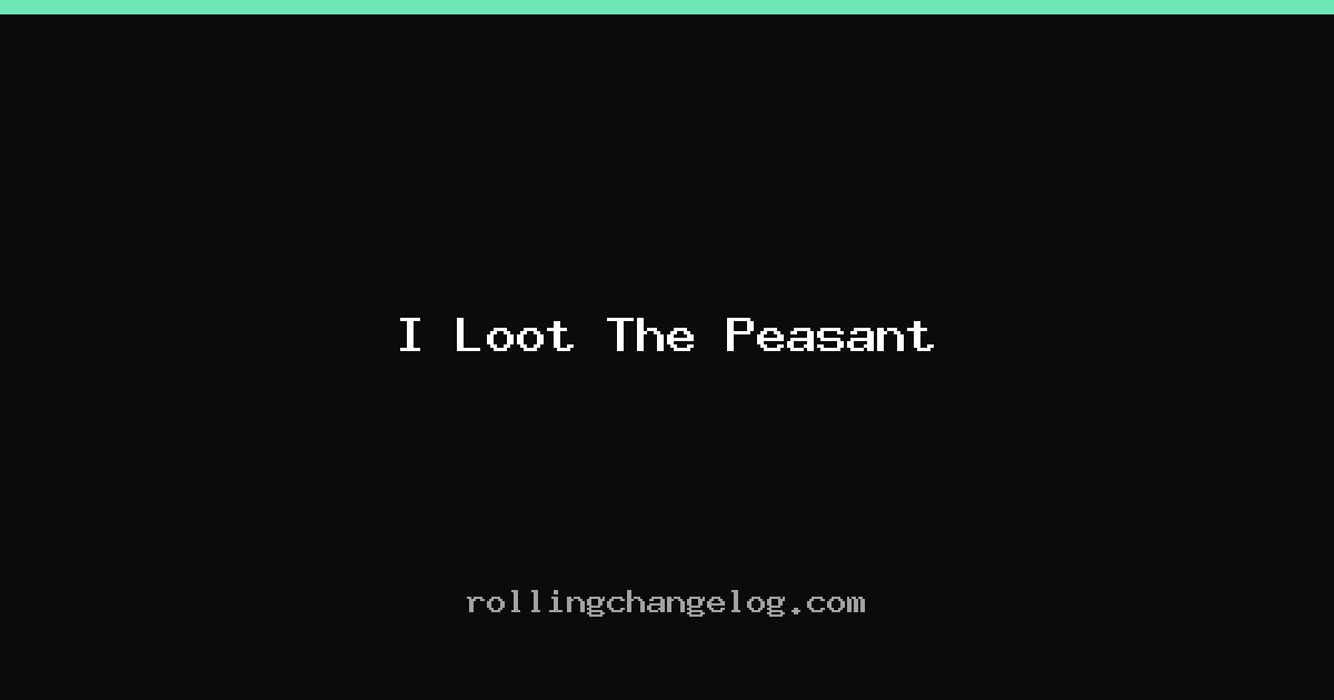 I Loot The Peasant cover