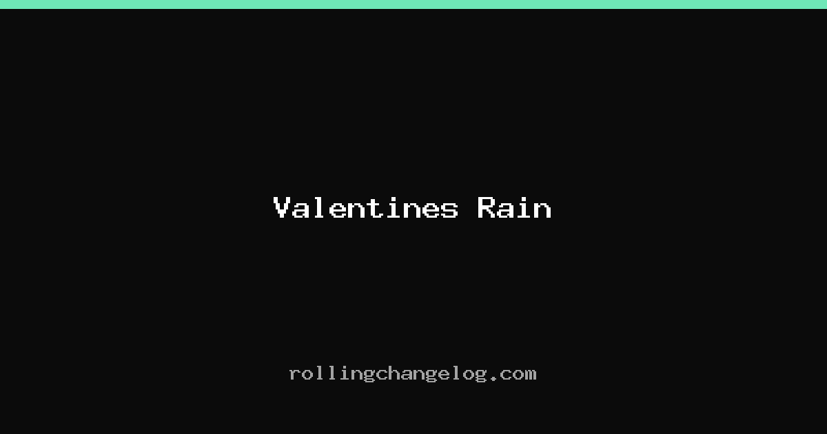 Valentines Rain cover