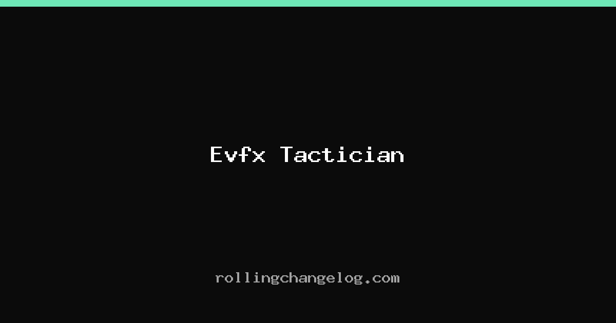 Evfx Tactician cover