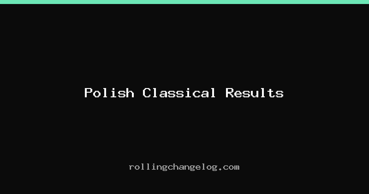 Polish Classical Results cover